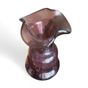 Amethyst Purple Vase Fluted Rim